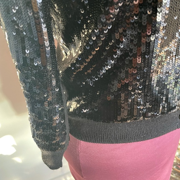 Aubin & Wills Knitwear Black Sequin Cardigan - Picture 4 of 9